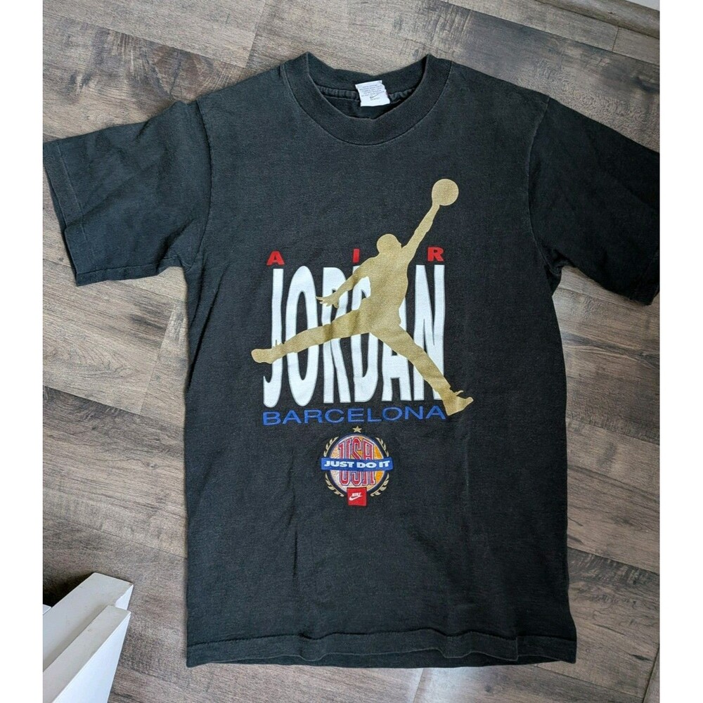 Vintage 90s Nike Air Jordan Barcelona 1992 Olympics Tee Small